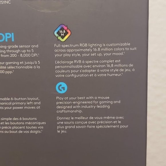 HOST PICK NEW Logitech Wired PC gaming Mouse Computer Minecraft Lightsync laptop - Picture 14 of 14